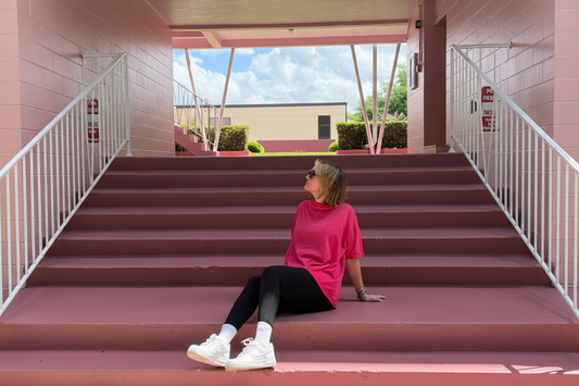 Sunset Pink Oversized Tee