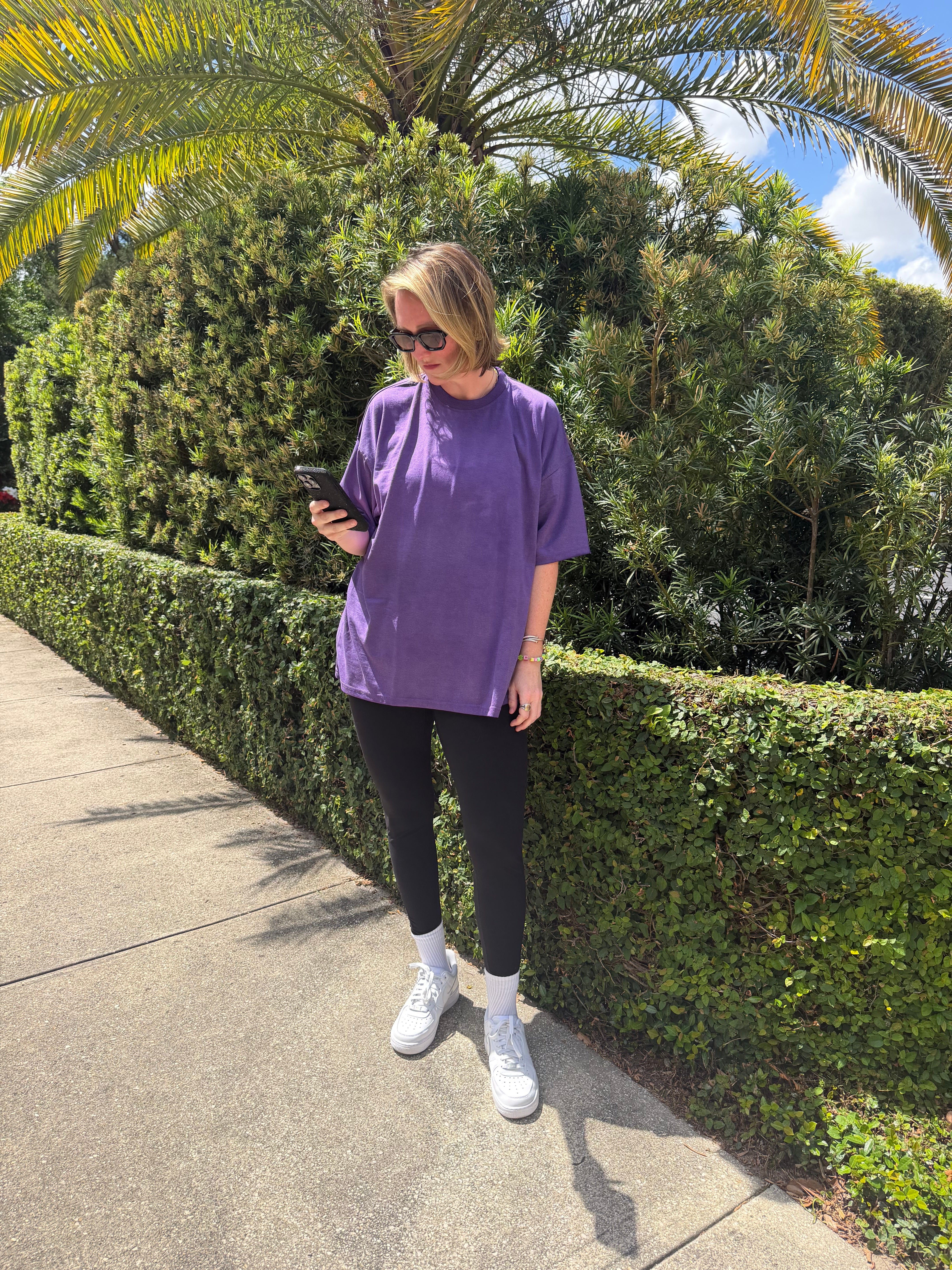 Midnight Plum Oversized Tee – The Black Impala