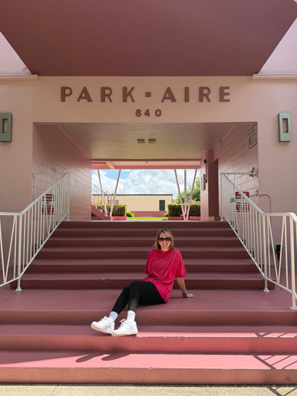 Sunset Pink Oversized Tee