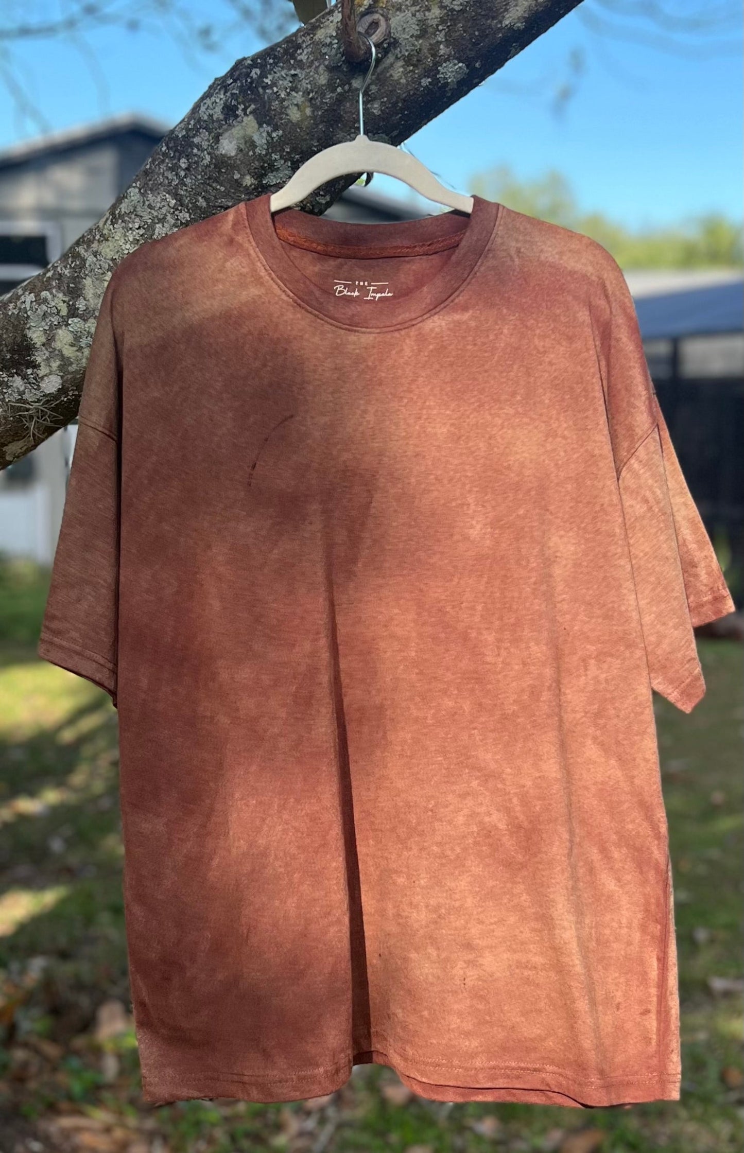 Dark Brown Acid Washed Unisex Oversized Loose Fitting T-Shirt