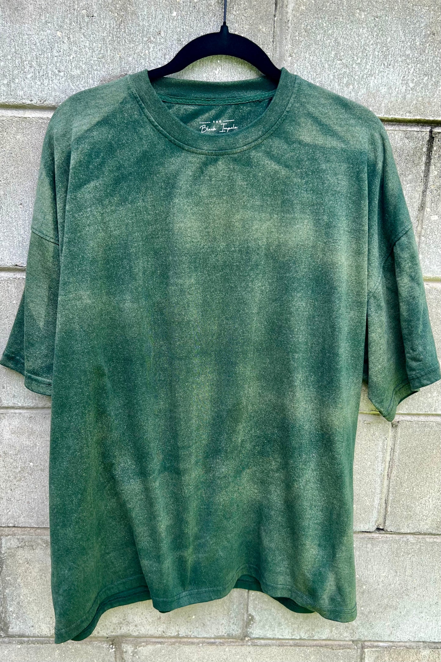 Dark Green Acid Washed Oversized Unisex T-Shirt