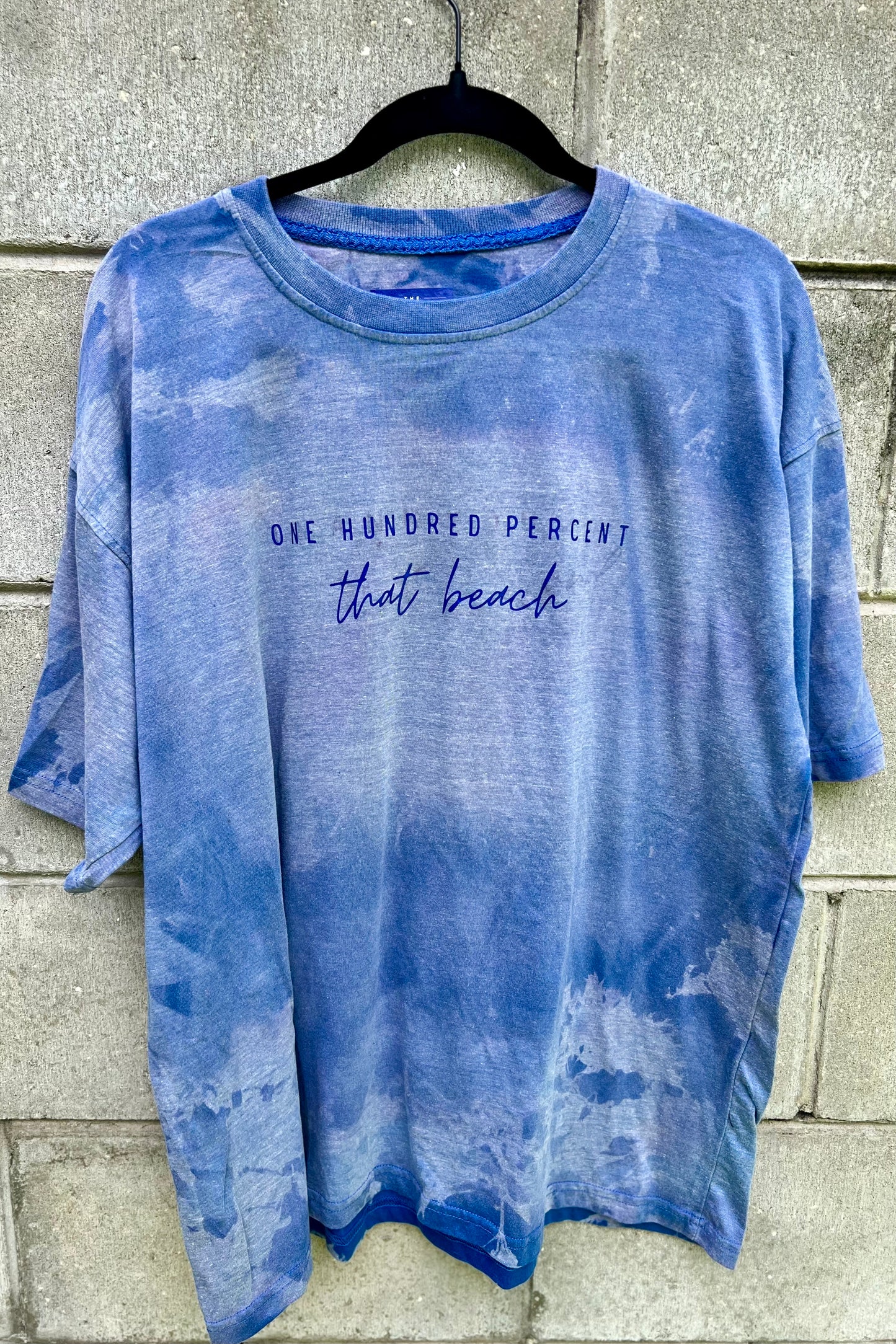 "One Hundred Percent that Beach" Oversized Vintage Washed T-shirt