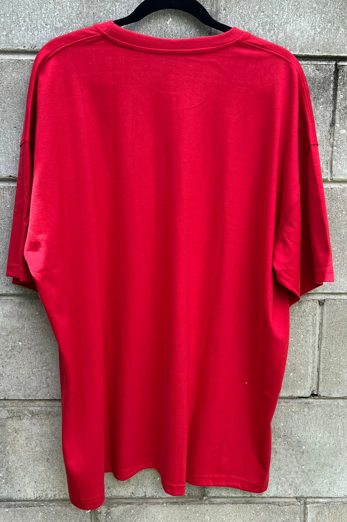 Red Oversized Loose Fitting Unisex T-Shirt