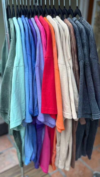 Dark Purple Oversized Drop-Shoulder T-Shirt – Plain Unisex Tee