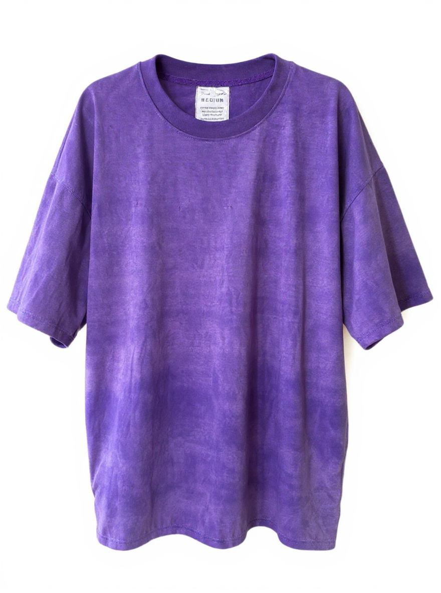 Dark Purple Oversized Drop-Shoulder T-Shirt – Plain Unisex Tee