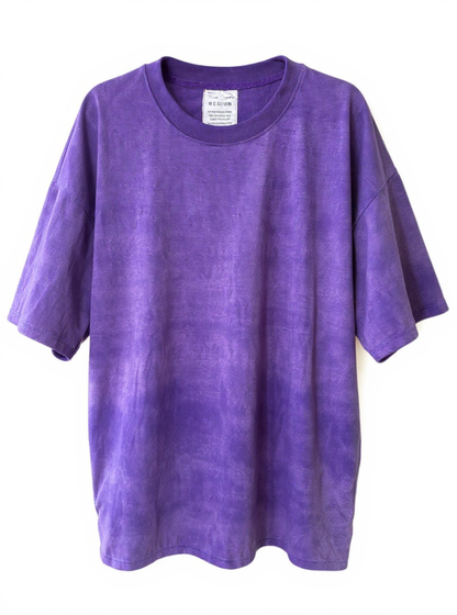 Dark Purple Oversized Drop-Shoulder T-Shirt – Plain Unisex Tee