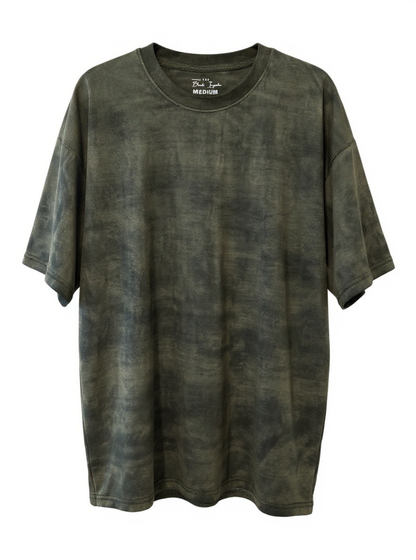 Dark Green Acid Washed Oversized Unisex T-Shirt