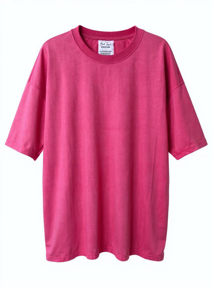 Bright Pink Acid Washed Oversized T-Shirt