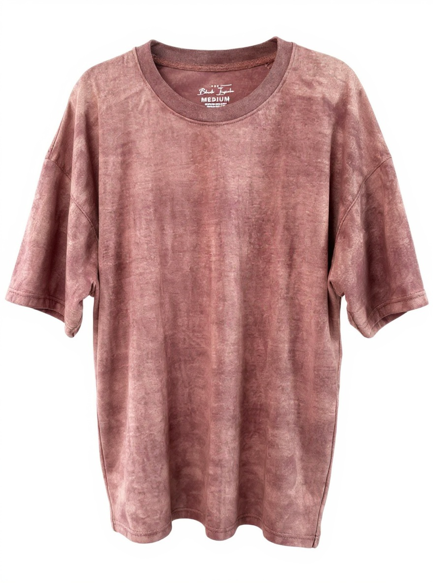 Dark Brown Acid Washed Unisex Oversized Loose Fitting T-Shirt