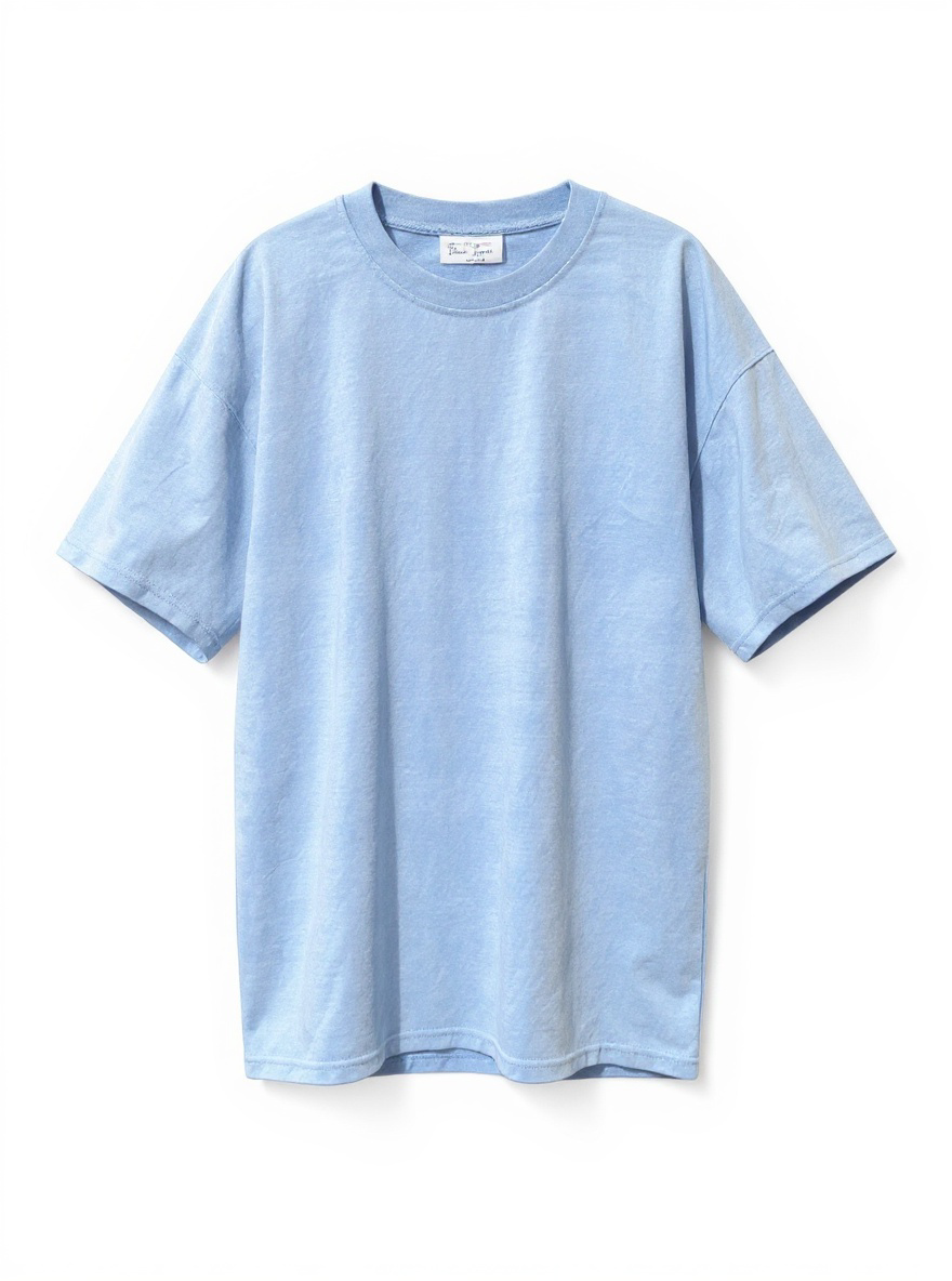 Carolina Blue Loose Fitting Vintage Washed T-Shirt