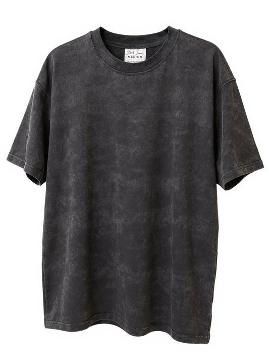 Black Unisex Oversized Vintage Washed T-Shirt