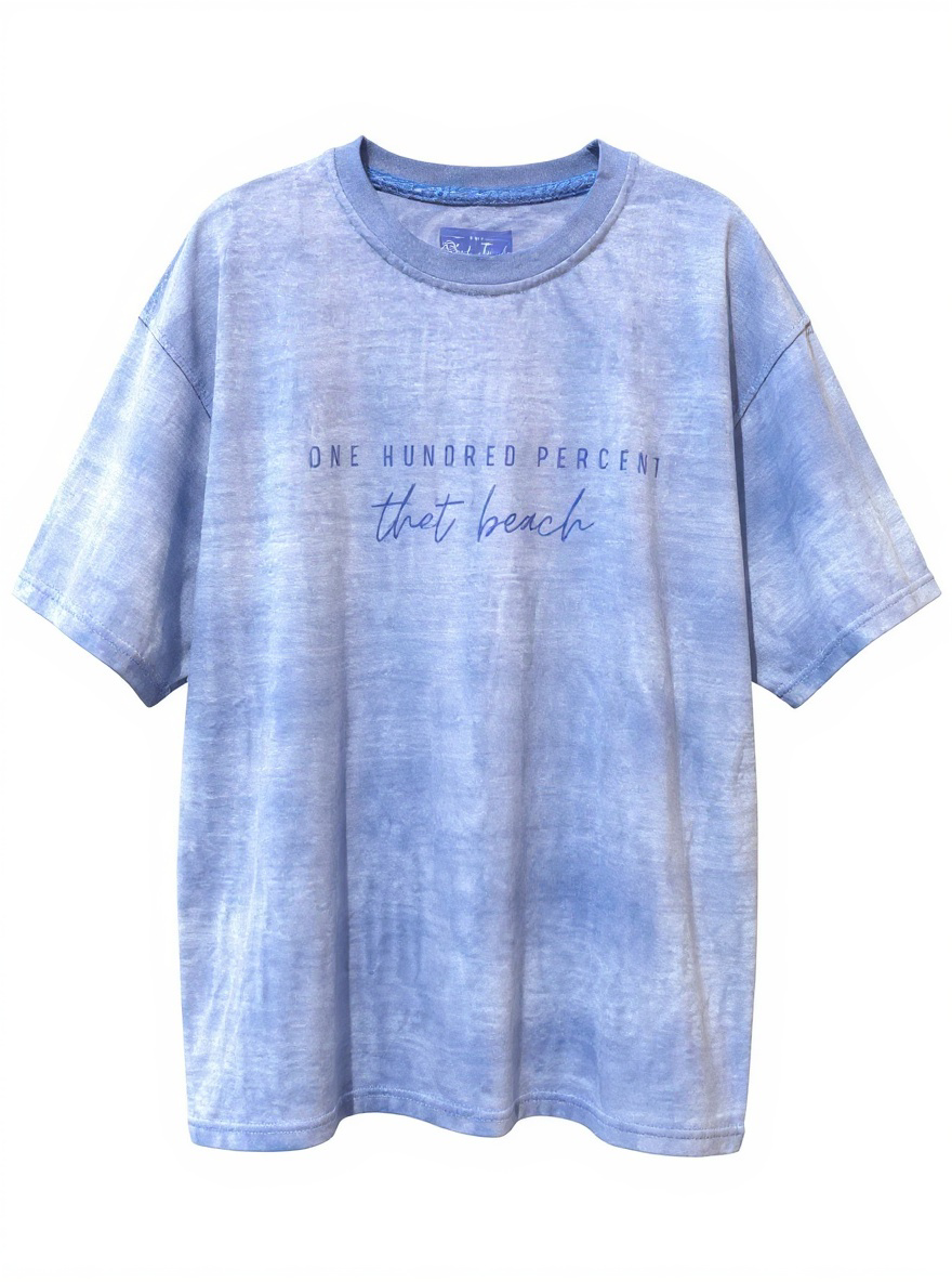 "One Hundred Percent that Beach" Oversized Vintage Washed T-shirt