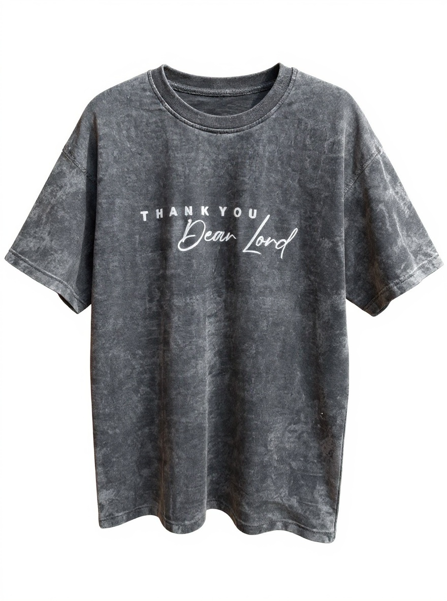 Thank you Dear Lord Oversized Vintage Washed Christian T-shirt