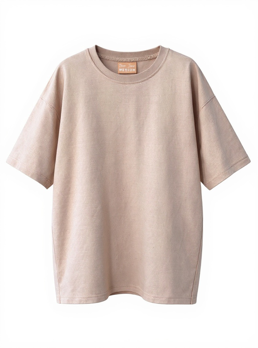 Tan Oversized Drop-Shoulder T-Shirt – Plain Soft Unisex Tee