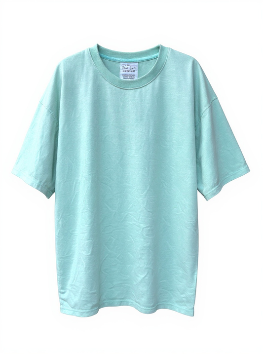 Mint Oversized Drop-Shoulder T-Shirt – Plain Soft Unisex Tee