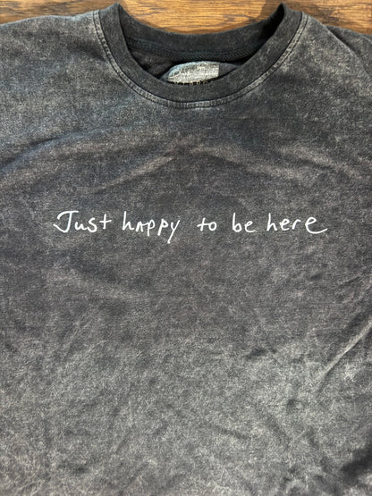 Just Happy to Be Here Oversized Graphic T-Shirt