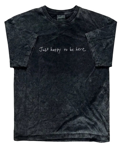 Just Happy to Be Here Oversized Graphic T-Shirt