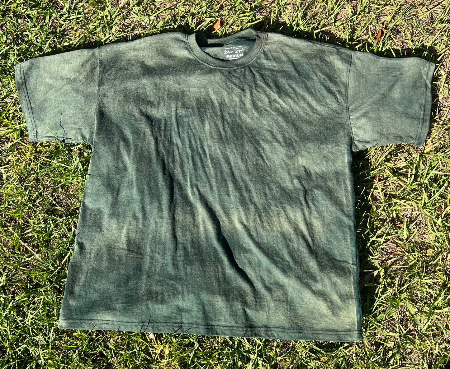 Dark Green Acid Washed Oversized Unisex T-Shirt