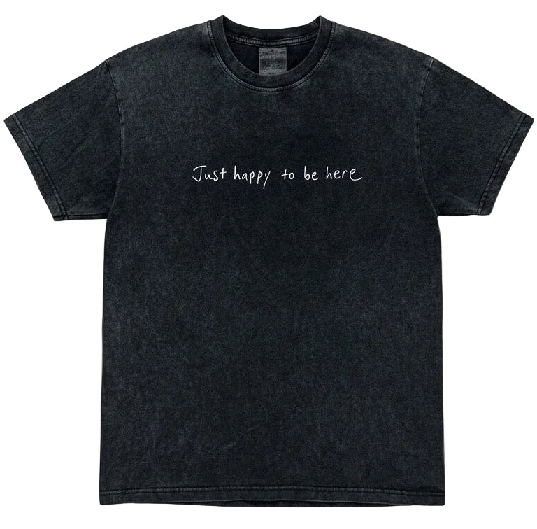 Just Happy to Be Here Oversized Graphic T-Shirt