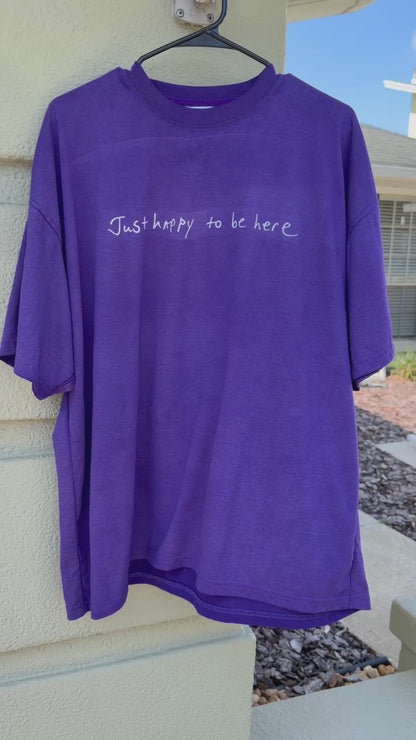 Just Happy to Be Here Oversized Graphic T-Shirt
